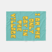 村のゲイは僕だけだ フリースブランケット (正面(横))