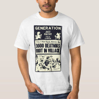 村のティーの3,000人のビート族の暴動 Tシャツ