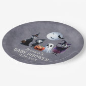 村のハロウィン幽霊のよく出るの赤ちゃんシャワーが必要 ペーパープレート (アングル)