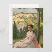 村のビュー， Castelnau, 1868 ポストカード (正面/裏面)