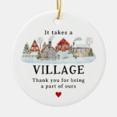 村のヘルパーに感謝のギフトを取る セラミックオーナメント (正面)