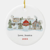 村のヘルパーに感謝のギフトを取る セラミックオーナメント (裏面)