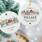 村のヘルパーに感謝のギフトを取る セラミックオーナメント