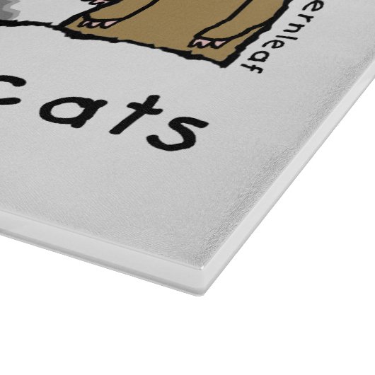 村のホームレス救済の猫を連れて行く カッティングボード (角)
