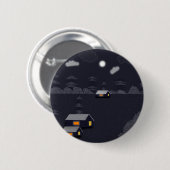 村のボタンの雪の夜 缶バッジ (正面&裏面)