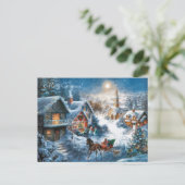 村のメリービクトリアンクリスマス シーズンポストカード (スタンド正面)