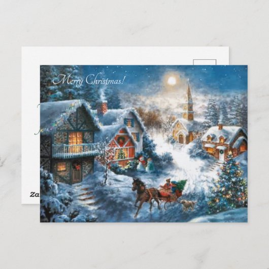 村のメリービクトリアンクリスマス シーズンポストカード (正面/裏面)