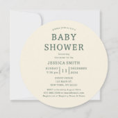 村の人々の愛が赤ちゃんを育てる 冬のベイビーシャワー 招待状 (裏面)