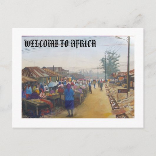 村の人々、アフリカへようこそ ポストカード (正面)