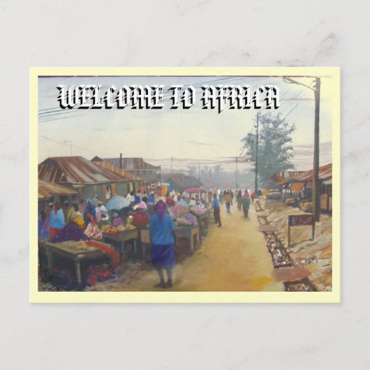 村の人々、アフリカへようこそ ポストカード (正面)