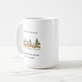 村の先生への感謝を込めたクリスマス コーヒーマグカップ (正面左)