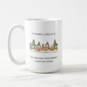 村の先生への感謝を込めたクリスマス コーヒーマグカップ (左)