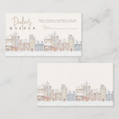 村の冬おむつラッフルベビーシャワーゲーム エンクロージャーカード (正面/裏面)