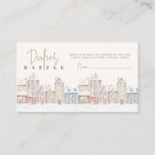 村の冬おむつラッフルベビーシャワーゲーム エンクロージャーカード (正面)