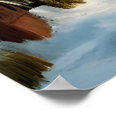 村の冬と雪 | AI Art ポスター (角)