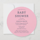 村の冬の女の子の赤ちゃんシャワーが必要 招待状 (裏面)