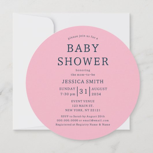 村の冬の女の子の赤ちゃんシャワーが必要 招待状 (裏面)