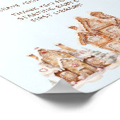 村の冬の本でベビー ポスター (角)