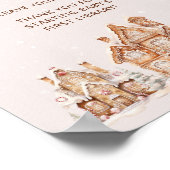 村の冬の本でベビー ポスター (角)