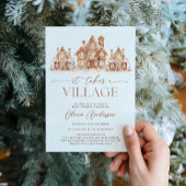 村の冬の男の子の赤ちゃんシャワーが必要 招待状