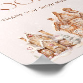 村の冬の赤ちゃんシャワーのギフトブックが必要 ポスター (角)