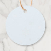 村の冬の赤ちゃんシャワーを必要とありがとう フェイバータグ (裏面)