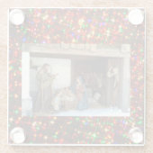 村の出生アンダーキャノピ数々のー色の星 ガラスコースター (裏面)