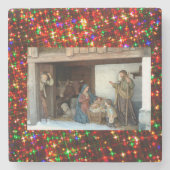 村の出生アンダーキャノピ数々のー色の星 ストーンコースター (正面)