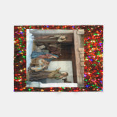 村の出生アンダーキャノピ数々のー色の星 フリースブランケット (正面(横))