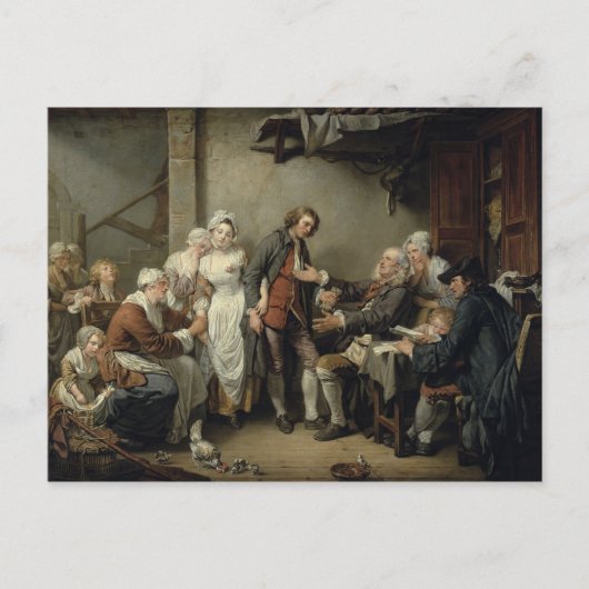 村の協定1761年 ポストカード (正面)