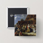 村の宴会 缶バッジ (正面&裏面)