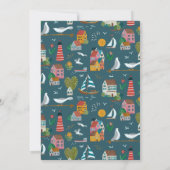 村の少年ベビーシャワーパーティー 招待状 (裏面)