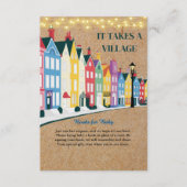 村の工芸品に赤モダンちゃんシャワーが必要 エンクロージャーカード (正面)