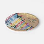 村の工芸品に赤モダンちゃんシャワーが必要 ペーパープレート (アングル)