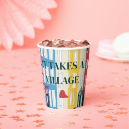 村の工芸品に赤モダンちゃんシャワーが必要 紙コップ