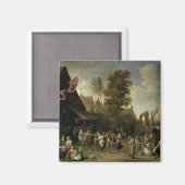 村の教会の聖餐式， c.1650 マグネット (正面/裏面)