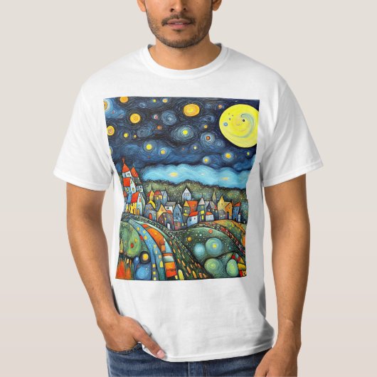 村の星空 Tシャツ (正面)