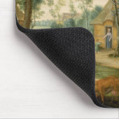 村の景色 マウスパッド (コーナー)