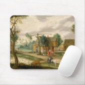 村の景色 マウスパッド (マウス)