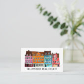 村の水の色の実在不動産ブローカーエージェントのリース 名刺 (スタンド正面)