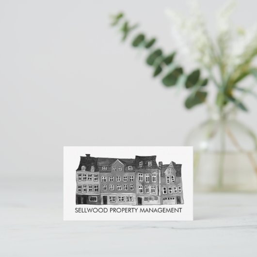 村の水の色の実在不動産ブローカーエージェントのリース 名刺 (スタンド正面)