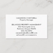 村の水の色の実在不動産ブローカーエージェントのリース 名刺 (裏面)