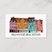 村の水の色の実在不動産ブローカーエージェントQRCode 名刺 (正面)