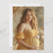 村の温もり ウインター ベイビー シャワー フォト 招待状 (裏面)