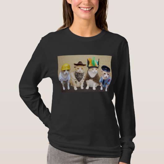 村の猫ちゃん Tシャツ (正面)