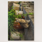 村の猫パズル ジグソーパズル (縦)