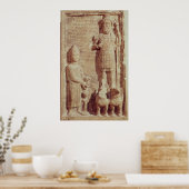 村の神アフラッドを描いたレリーフ、 浮き彫り ポスター (キッチン)