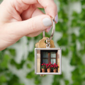 村の窓花ポット キーホルダー (手)