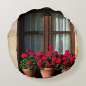 村の窓花ポット ラウンドクッション (裏面)