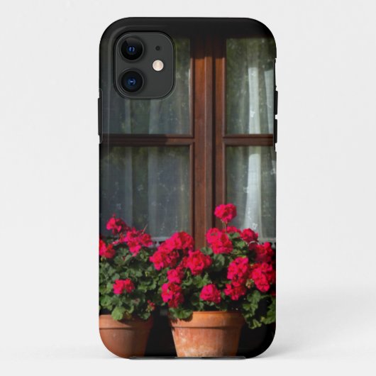 村の窓辺のフラワーポット Case-Mate iPhoneケース (裏面)